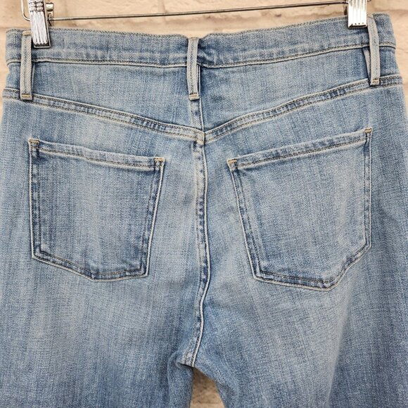 FRAME Denim Le Beau Crop Jeans Size 25 in Walden Rock Wash Raw Hem - Picture 8 of 16